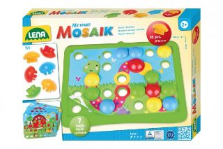 Obrázek z Mozaika klobouček příroda 3,2cm hladký 36ks + předlohy 7ks pro nejmenší 